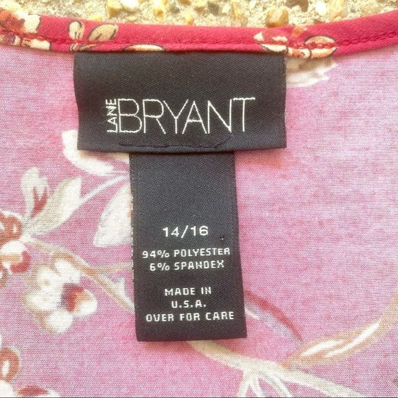 Lane Bryant Floral V-neck Tank 14 16 14/16 - Picture 2 of 8